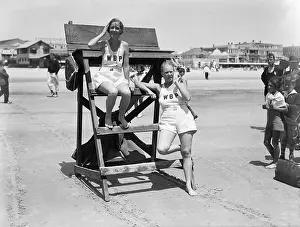Lifeguard Prints: First Female Life Guards at Work