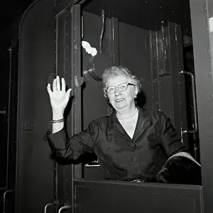 First Lady Bess Truman Waving