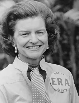 First Lady Betty Ford Wearing ERA Button