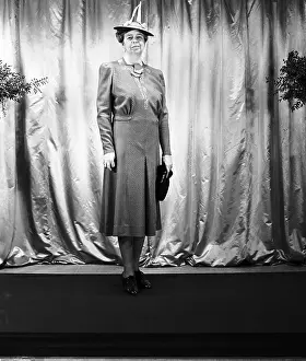 First Lady Eleanor Roosevelt Wearing a Wool Dress