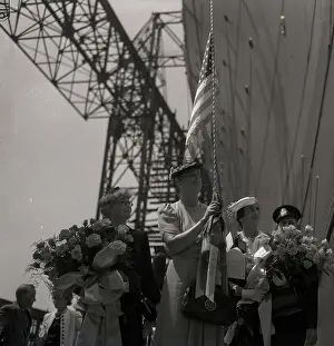 Newport News Prints: First Lady at Ship Launching
