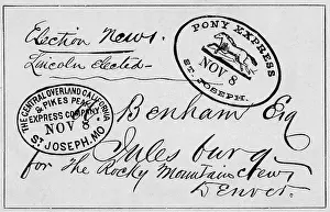Postal Service Prints: First Letter Carried by Pony Express