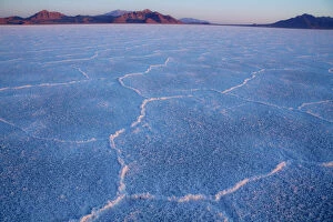 Break Of Dawn Gallery: First light on Bonneville Salt Flats near the Utah-Nevada border