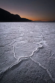 Images Dated 27th November 2011: First light over salt pans at Badwater, Death Valley National Park, California, USA