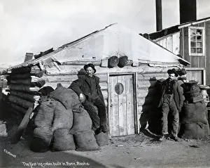Log Cabin Prints: First Log Cabin In Nome, Alaska