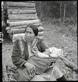 Yukon Prints: First Nations woman holding child
