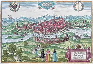 Painted Prints: First printed view of the city of Schwaebisch Hall