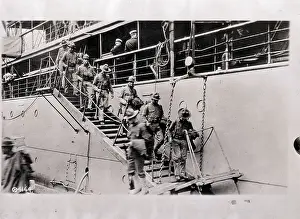 Disembarking Prints: First Us Soldiers Disembark In France