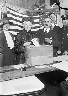 Voting Prints: First Woman to Register for the Vote