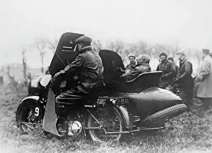Vintage Images: First World War - French Military Motorcycle & Sidecar