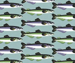 Wrapping Paper Prints: Fish Pattern