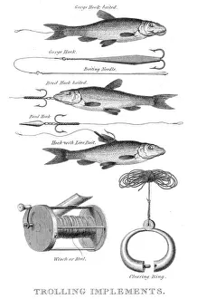 Work Tool Prints: Fish snap hooks engraving 1812