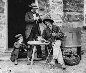 Fisherman seated
