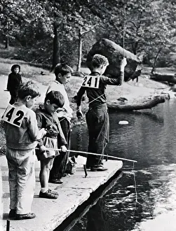 Jetty Prints: Fishing contest for children in Central Park, New York City, New York State, USA