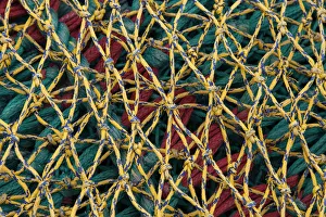 Images Dated 16th June 2014: Fishing nets in the harbor of Husavik, Iceland
