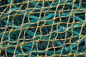 Images Dated 16th June 2014: Fishing nets in the harbor of Husavik, Iceland