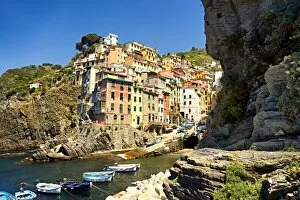 Fishing port, UNESCO World Heritage Site, Riomaggiore, Cinque Terre, Liguria, Italy