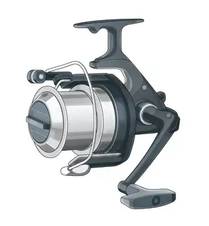 Silver Colored Prints: Fishing reel