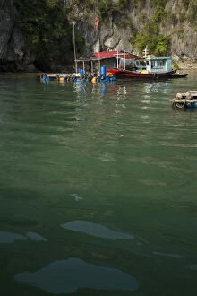 Fishing village in Ha Long Bay, Vietnam