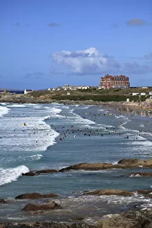 Dave Porter's UK, European and World Landscapes Gallery: Fistral Surfing beach, Newquay town
