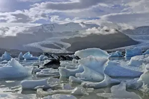 Ice Block Prints: Fjallsarlon glacier lake, Southern Region, Iceland