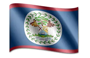 Nation Prints: Flag of Belize