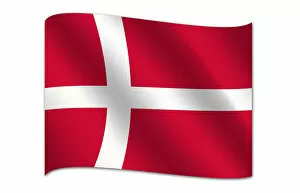 Scandinavia Collection: Flag of Denmark