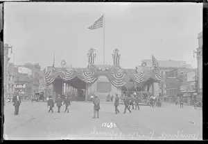 Brooklyn Prints: Flag Draped Stands