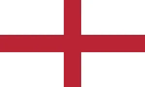 The Flag of England with a white background and red cross