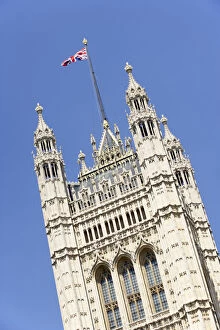 Flag Flying From Westminster Abbey, London, England