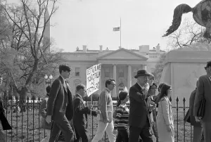 55 59 Years Prints: Flag at Half Mast in Mourning for Dr. King