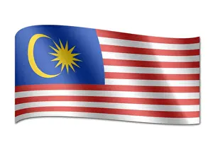 Southeastern Asia Prints: Flag of Malaysia