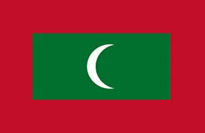 Images Dated 28th June 2017: Flag of Maldives