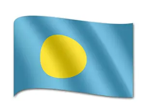 Micronesia Prints: Flag of Palau