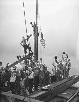 Lifting Prints: Flag Raising At Rockefeller Building