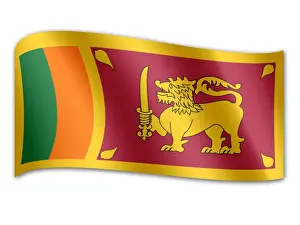 Southeastern Asia Prints: Flag of Sri Lanka