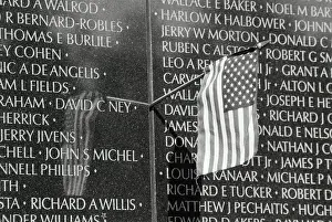 Flag at Vietnam Veterans Memorial