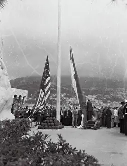 Monaco Prints: Flags Raised in Honor of Prince Rainier and Grace Kelly