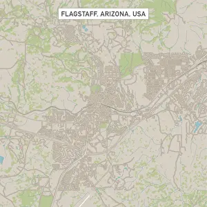 Arizona Prints: Flagstaff Arizona US City Street Map
