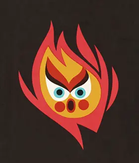 Mascot Prints: Flame Face