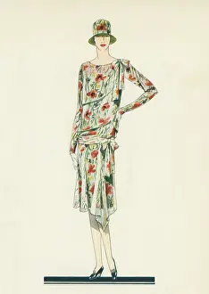 Cloche Prints: Flapper In An Afternoon Dress