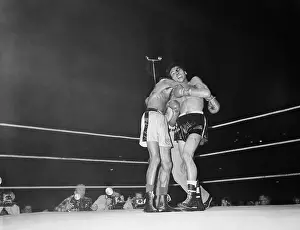 Flash Elorde Holding Onto Sandy Saddler