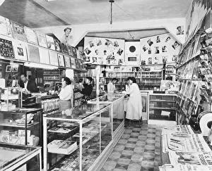 Stores Prints: Flash Records Store Interior