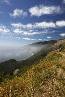 Mists Prints: Fleecy clouds at the Pacific coast, California, USA