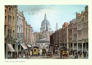 United Kingdom Gallery: Fleet Street and St Paul s, Victorian London, 19th Century