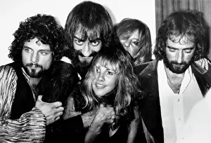 Prints of LOS ANGELES - SEPTEMBER 1: Fleetwood Mac (L-R Stevie Nicks, Lindsey Buckingham, Christine McVie, John McVie and Mick Fleetwood) backstage at the Los Angeles Rock Awards on September 1 Go Your Own Way: A Visual Celebration of Rock’s Most Enchanting and Enduring Band: Fleetwood Mac At The LA Rock Awards