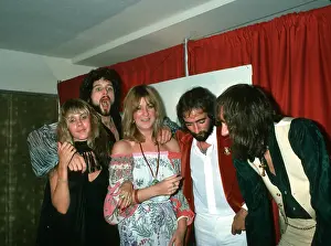 Prints of LOS ANGELES - SEPTEMBER 1: Fleetwood Mac (L-R Stevie Nicks, Lindsey Buckingham, Christine McVie, John McVie and Mick Fleetwood) backstage at the Los Angeles Rock Awards on September 1 Go Your Own Way: A Visual Celebration of Rock’s Most Enchanting and Enduring Band: Fleetwood Mac At The LA Rock Awards
