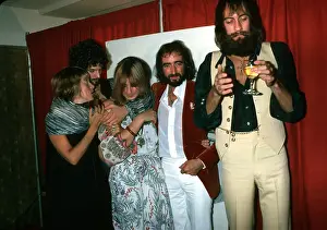 Prints of LOS ANGELES - SEPTEMBER 1: Fleetwood Mac (L-R Stevie Nicks, Lindsey Buckingham, Christine McVie, John McVie and Mick Fleetwood) backstage at the Los Angeles Rock Awards on September 1 Go Your Own Way: A Visual Celebration of Rock’s Most Enchanting and Enduring Band: Fleetwood Mac At The LA Rock Awards