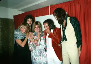 Prints of LOS ANGELES - SEPTEMBER 1: Fleetwood Mac (L-R Stevie Nicks, Lindsey Buckingham, Christine McVie, John McVie and Mick Fleetwood) backstage at the Los Angeles Rock Awards on September 1 Go Your Own Way: A Visual Celebration of Rock’s Most Enchanting and Enduring Band: Fleetwood Mac At The LA Rock Awards