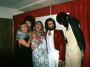 Prints of LOS ANGELES - SEPTEMBER 1: Fleetwood Mac (L-R Stevie Nicks, Lindsey Buckingham, Christine McVie, John McVie and Mick Fleetwood) backstage at the Los Angeles Rock Awards on September 1 Go Your Own Way: A Visual Celebration of Rock’s Most Enchanting and Enduring Band: Fleetwood Mac At The LA Rock Awards